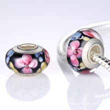 Murano Glass Beads with 925 Sterling Silver Core Bracelet